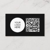 Carte De Visite Profil d'employé du code QR du logo de l'entrepris (Dos)