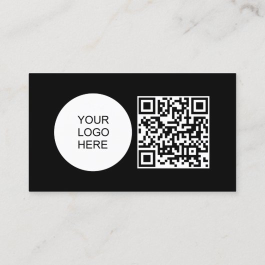 Carte De Visite Profil d'employé du code QR du logo de l'entrepris (Dos)