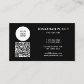 Carte De Visite Profil d'employé du code QR du logo de l'entrepris (Devant)