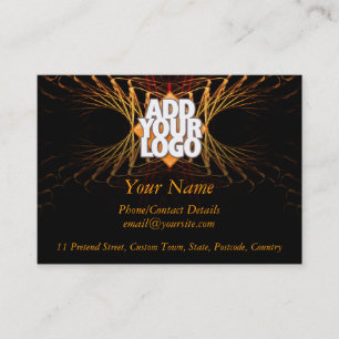 Carte De Visite Profil d'entreprise d'art fractal (avec espace de