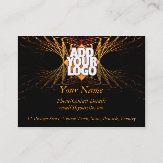 Carte De Visite Profil d'entreprise de l'art fractal (avec Logo Sp (Devant)