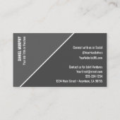 Carte De Visite Profil des médias sociaux (Dos)