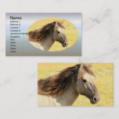 Carte De Visite Profil du cheval beige (Devant / Derrière)