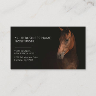 Carte De Visite Profil du cheval Cheval Equin personnalisé