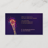 Carte De Visite Profil féminin de maquillage papillon (Dos)