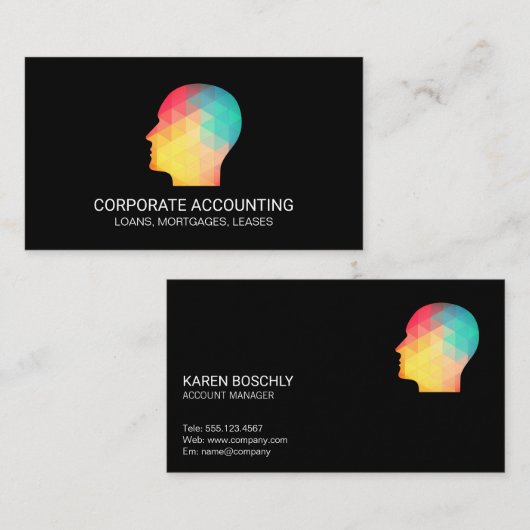 Carte De Visite Profil géométrique (Devant / Derrière)