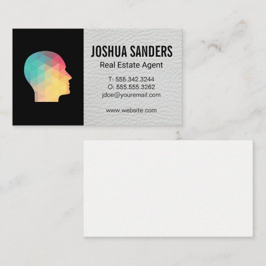 Carte De Visite Profil géométrique (Devant / Derrière)