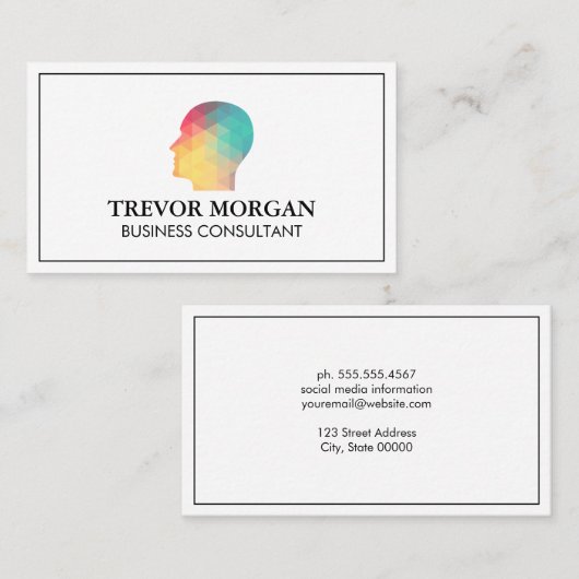 Carte De Visite Profil géométrique (Devant / Derrière)