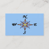 Carte De Visite Profil nautique/carte de visite de rose de (Dos)