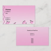 Carte De Visite Profil onduleux rose-clair et blanc (Devant / Derrière)