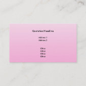 Carte De Visite Profil onduleux rose-clair et blanc (Dos)