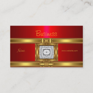 Carte de visite profil Or sur Diamant Jewel rouge