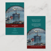 Carte De Visite Profil personnalisable d'aquarelle de plate-forme (Devant / Derrière)