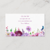 Carte De Visite Profil photo de la fleur (Dos)