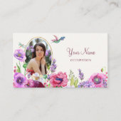 Carte De Visite Profil photo de la fleur (Devant)