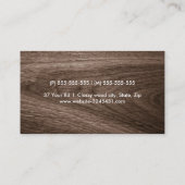 Carte De Visite Profil professionnel des grains de bois foncé (Dos)