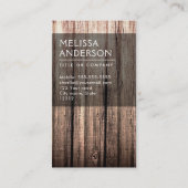 Carte De Visite Profil professionnel des grains de bois patiné (Dos)