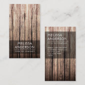 Carte De Visite Profil professionnel des grains de bois patiné (Devant / Derrière)