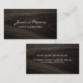 Carte De Visite Profil professionnel du bois de chêne foncé (Devant / Derrière)