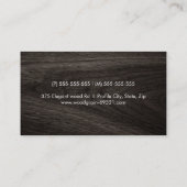 Carte De Visite Profil professionnel du bois de chêne foncé (Dos)