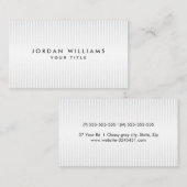 Carte De Visite Profil professionnel moderne gris clair et blanc (Devant / Derrière)