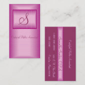 Carte De Visite Profil professionnel rose (Devant / Derrière)