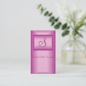 Carte De Visite Profil professionnel rose (Debout devant)