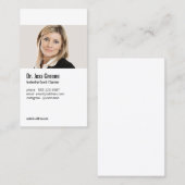 Carte De Visite Profil professionnel simple Ajouter une image phot (Devant / Derrière)