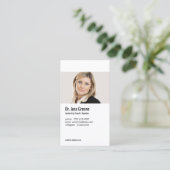 Carte De Visite Profil professionnel simple Ajouter une image phot (Debout devant)