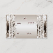 Carte de visite profil sépia florale (Dos)