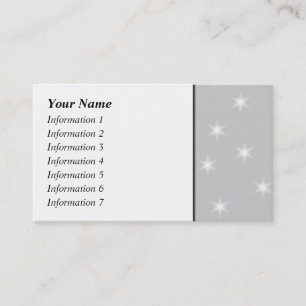 Carte De Visite Profil sous convention astérisque blanc et