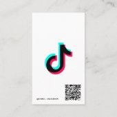 Carte De Visite Profil Tiktok UGC Médias sociaux Suivez-moi (Dos)