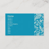 Carte De Visite Profil Turquoise Paisley (Dos)