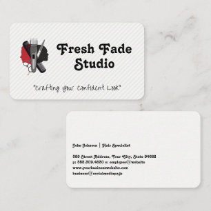 Carte De Visite Profils faciaux   Outils de coupe de cheveux