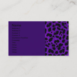 CARTE DE VISITE PROFONDE ROYAL PURPLE POSTER DE ANIMAL NOIR DIGIT