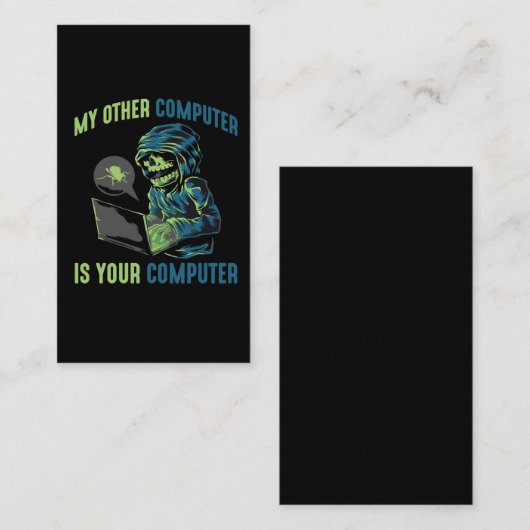 Carte De Visite Programmateur d'administration d'ordinateur Cyber  (Devant / Derrière)