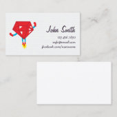 Carte De Visite Programmateur de codeur Ruby Ror Rails (Devant / Derrière)