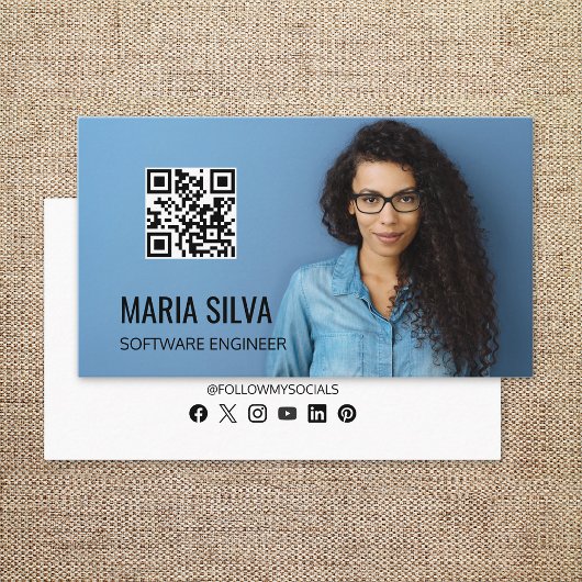 Carte De Visite Programmateur de logiciel - Photo professionnelle