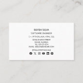 Carte De Visite Programmateur de logiciel - Photo professionnelle (Dos)