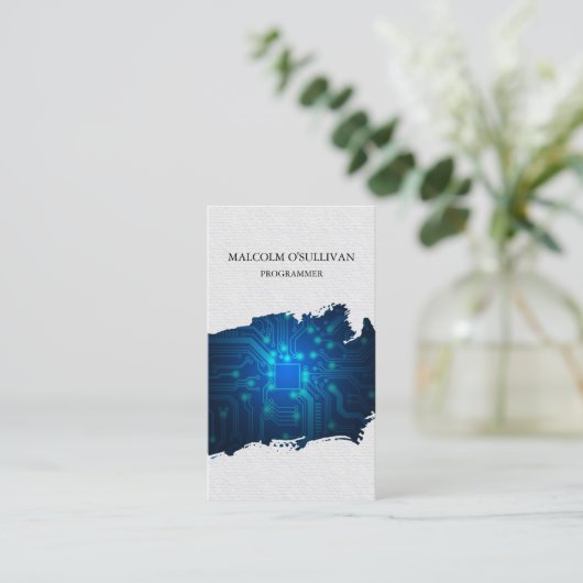 Carte De Visite Programmateur informatique Circuits électroniques (Debout devant)