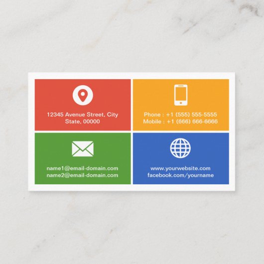 Carte De Visite Programmateur - Style moderne de métro plat (Dos)