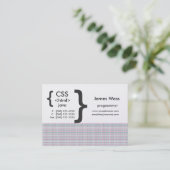 Carte De Visite Programmateur Web Geek (Debout devant)
