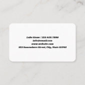 Carte De Visite Programme d'installation du tapis (Dos)