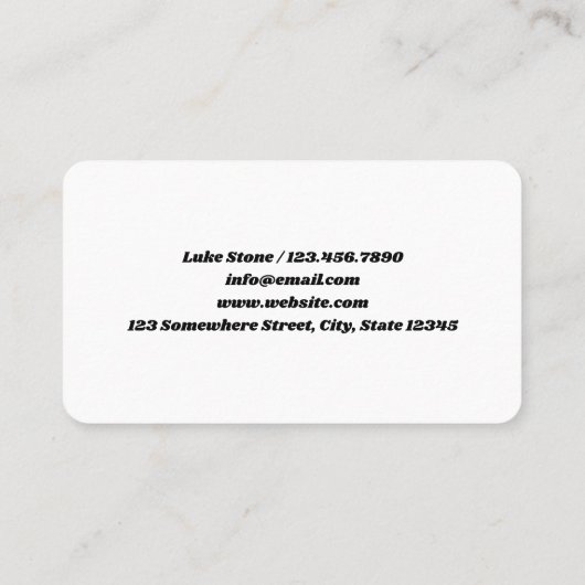 Carte De Visite Programme d'installation du tapis (Dos)