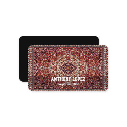 Carte De Visite Programme d'installation du tapis (Devant/Arrière en situation)