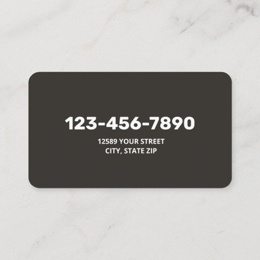 Carte De Visite Programme d'installation du tapis (Dos)