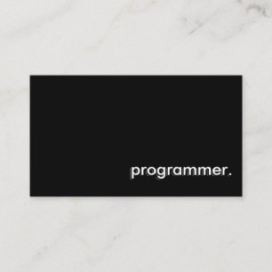 Carte De Visite Programmer Noir simple