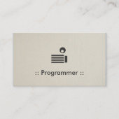 Carte De Visite Programmer Simple Elegant Professionnel (Devant)