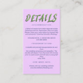 Carte De Visite Programmes de mariage de fleurs (Devant)