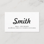 Carte De Visite Programmeur - Concise simple minimale (Dos)